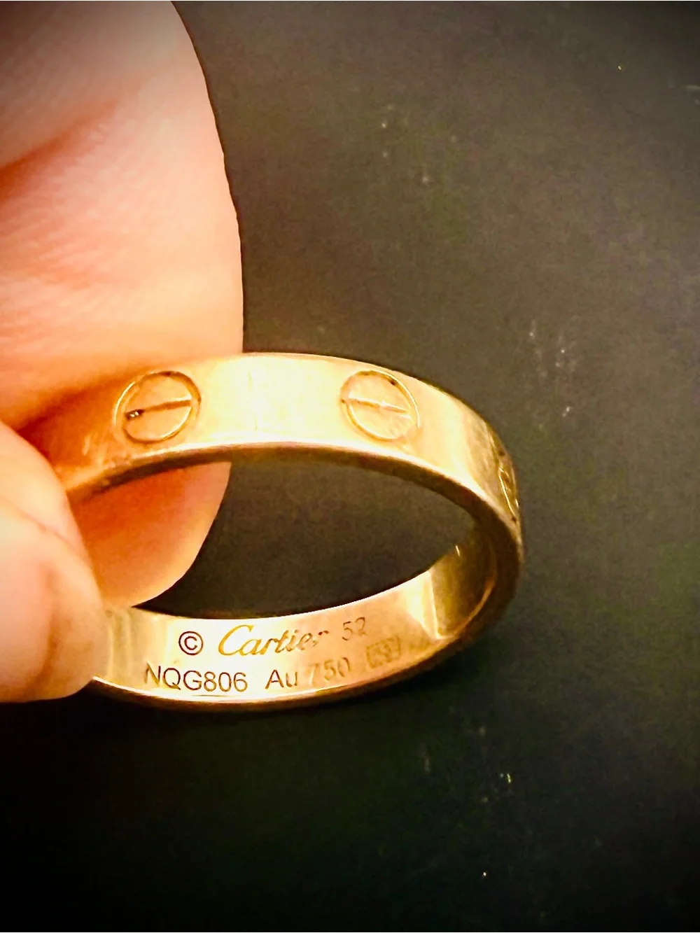 Cartier Gold Screw Accent Women’s Ring Size 52-6 - Picture 5 of 5